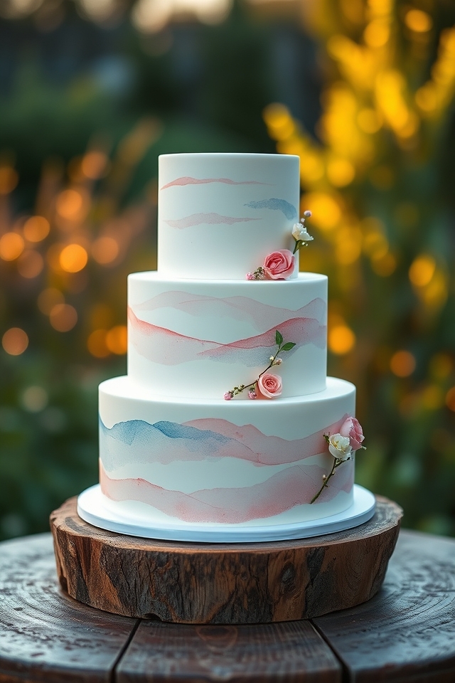 whimsical romantic watercolor cakes
