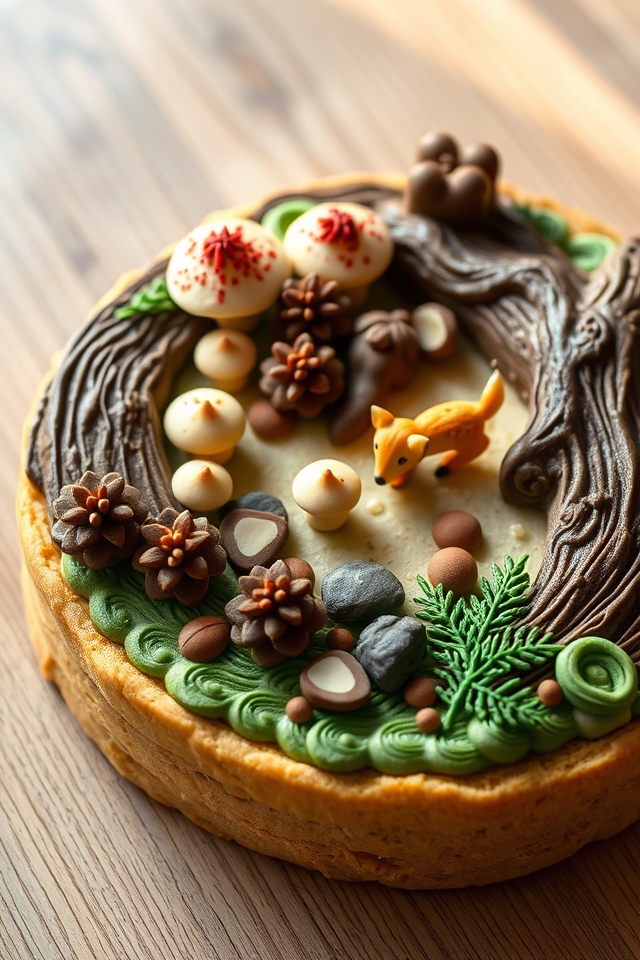 whimsical rustic woodland scene