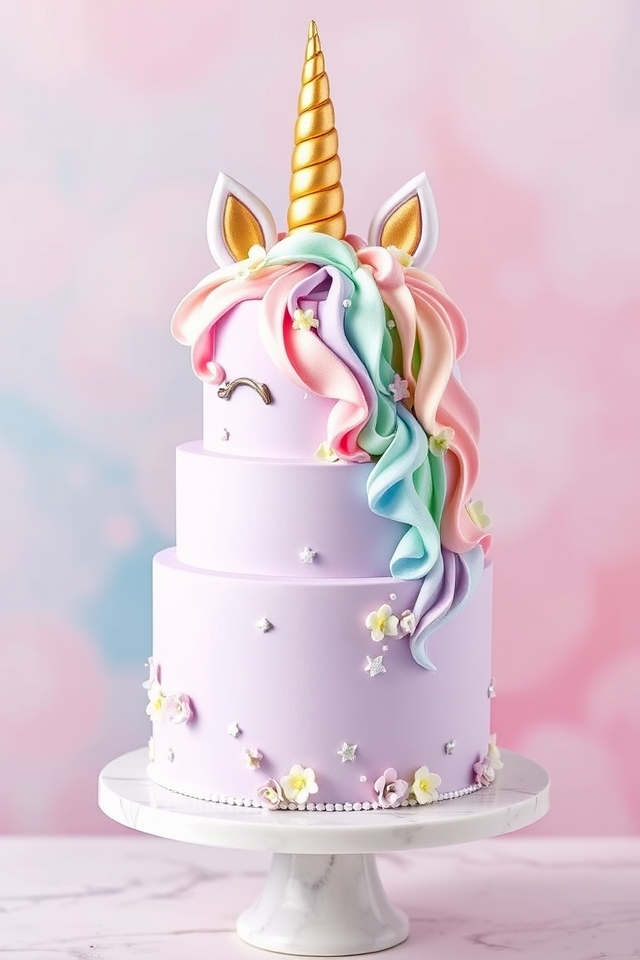 whimsical unicorn fantasy cake