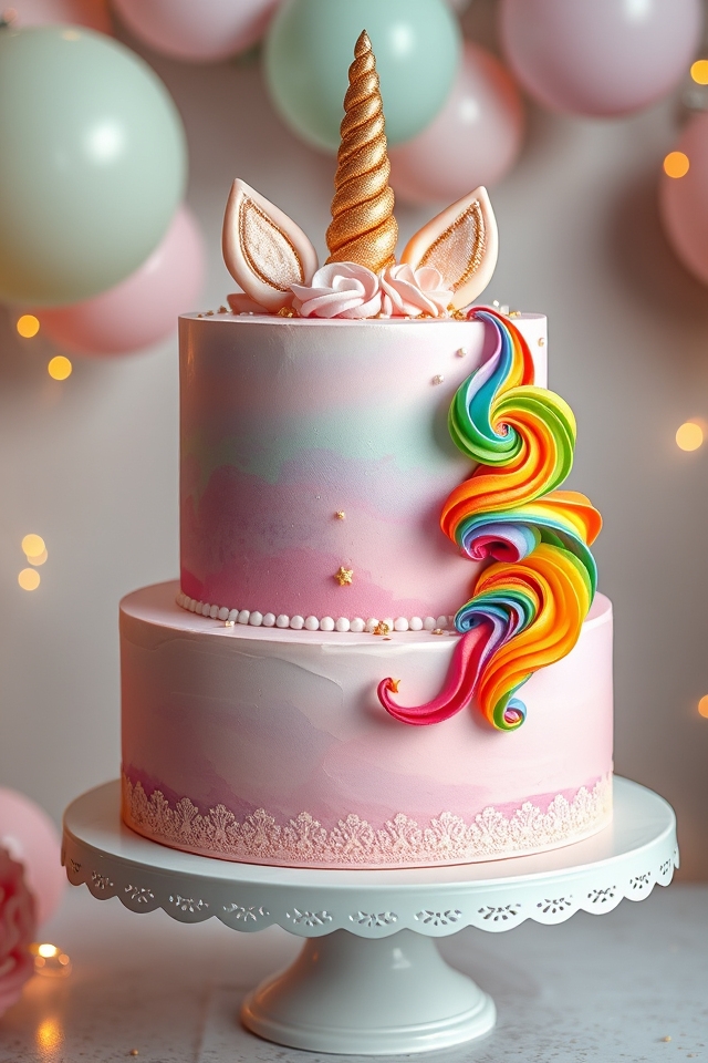 whimsical unicorn magic cake