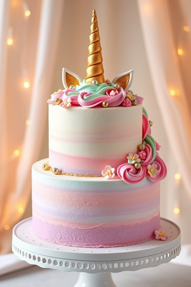 whimsical unicorn magic cakes