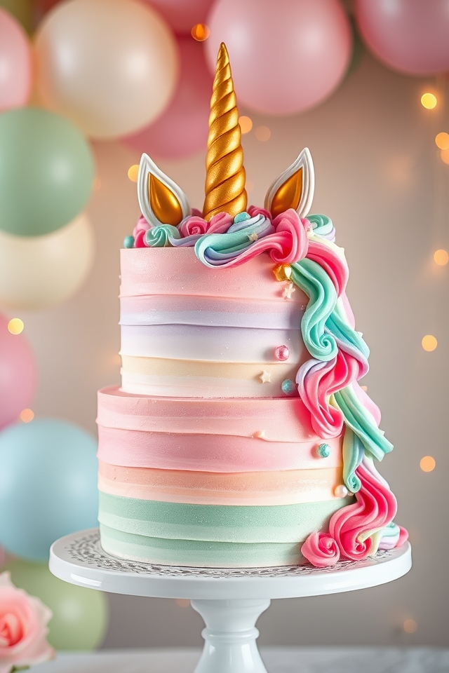 whimsical unicorn magic cakes