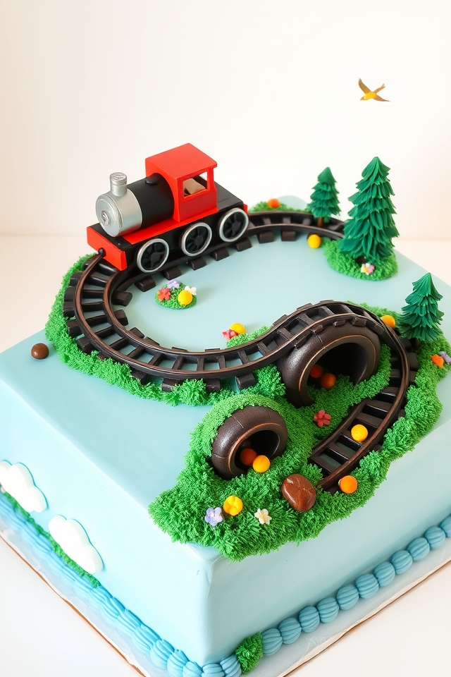 whimsical vintage train design