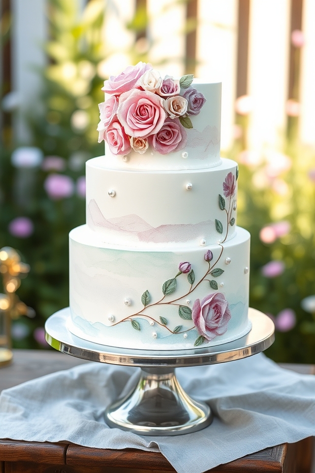 whimsical watercolor art cakes