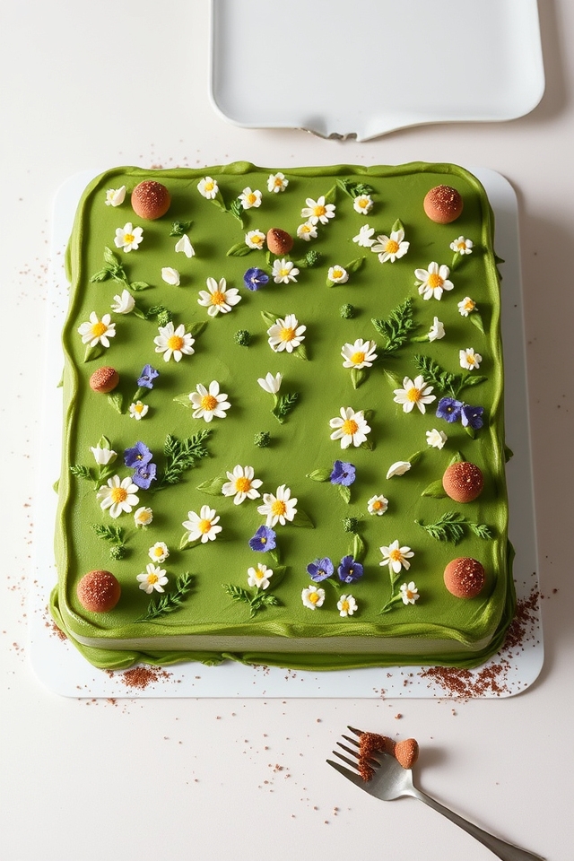 whimsical woodland wildflower scene