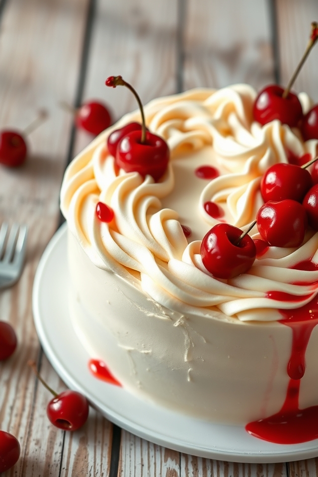 whipped cream cherry swirls