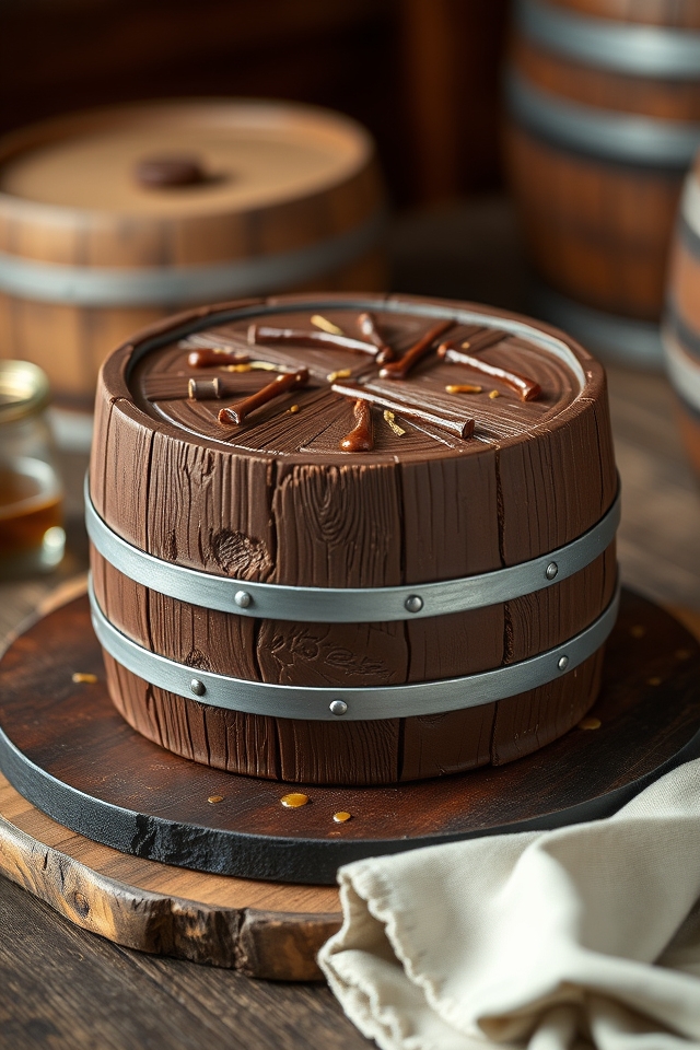 whiskey infused oak barrel