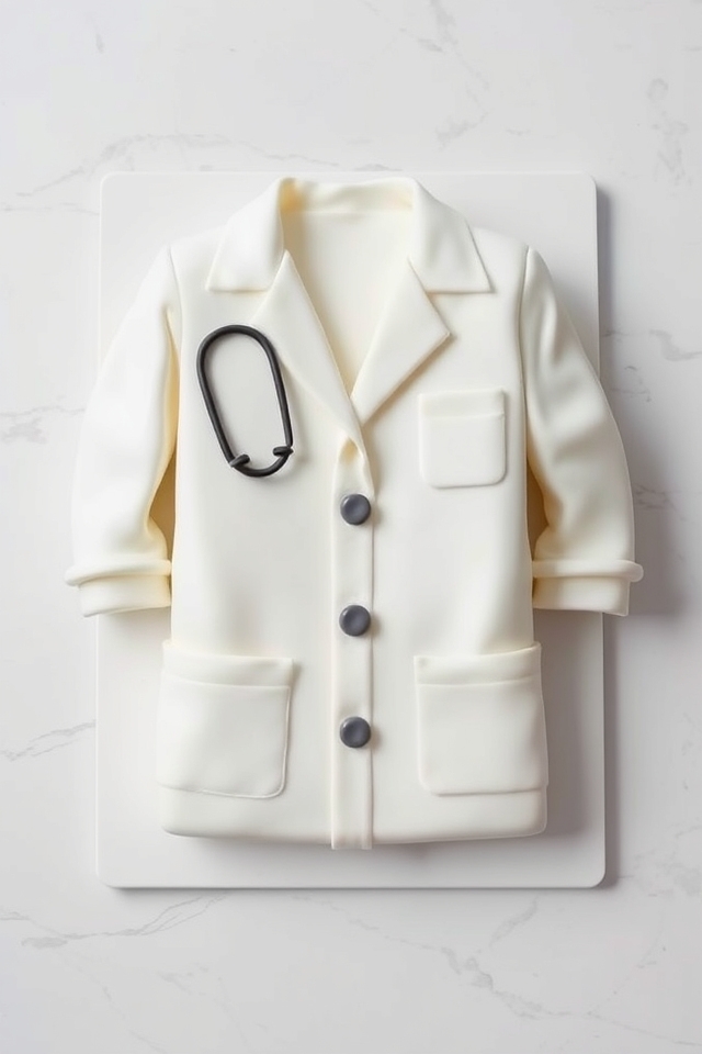 white doctor s coat cake
