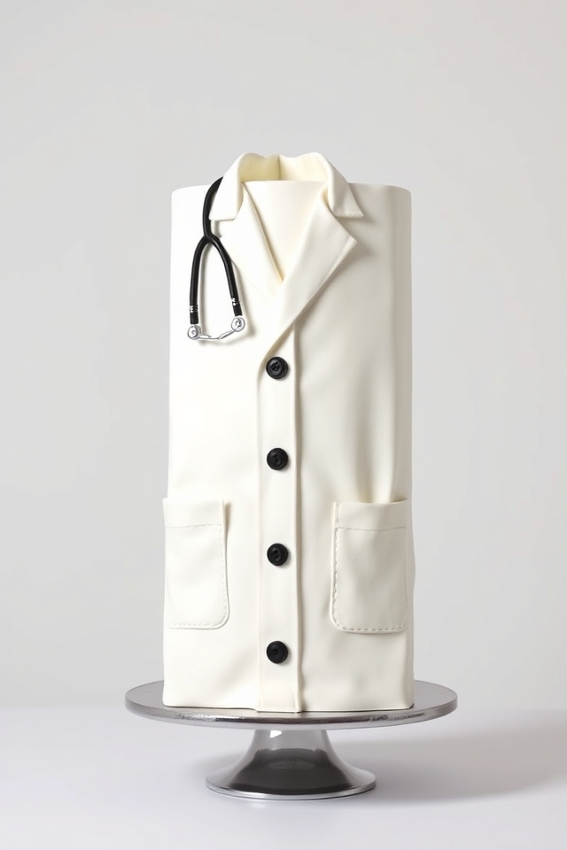 white fondant doctor s coat