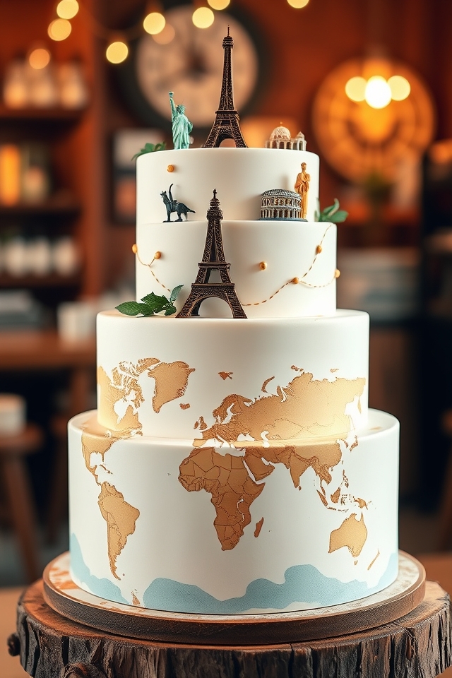 world map adventure motif