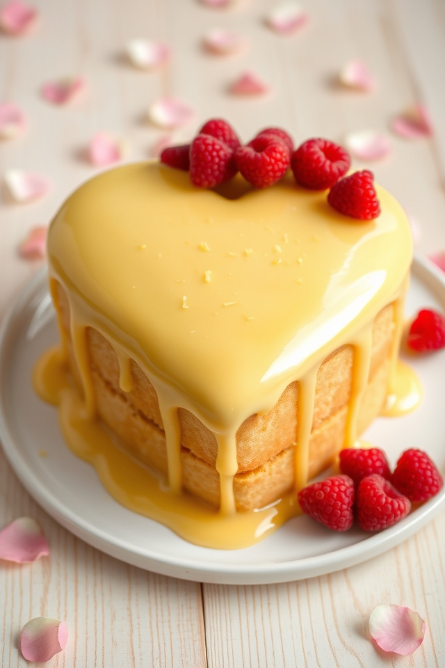 zesty lemon raspberry heart