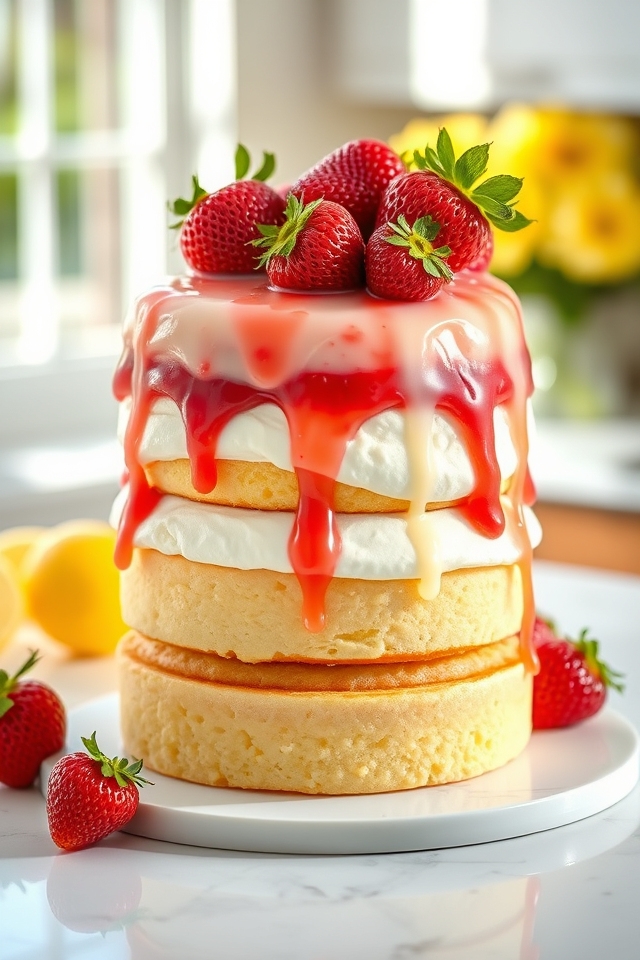 zesty lemon strawberry sundae