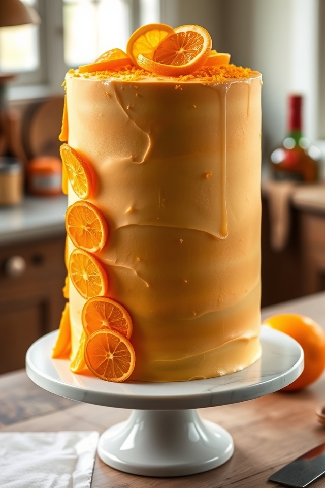 zesty orange grand marnier cake