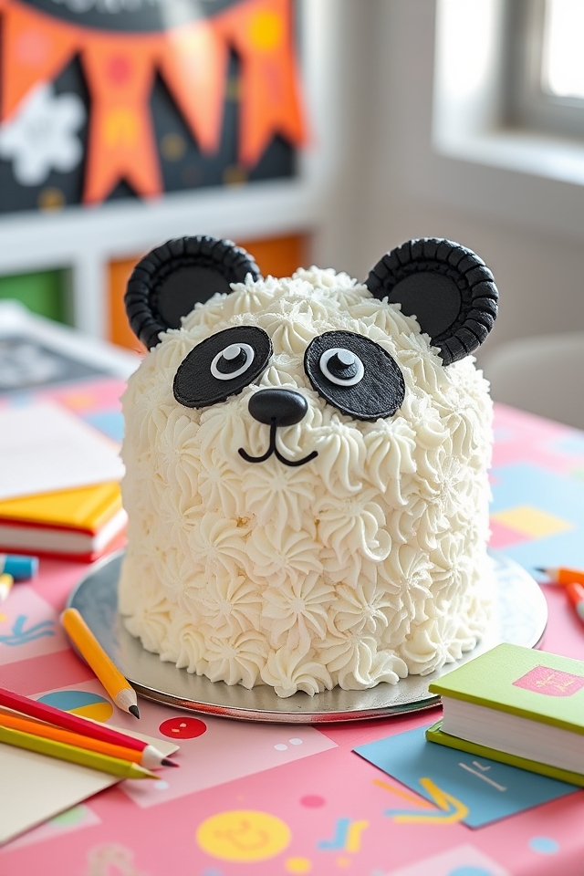 adorable panda bear cake