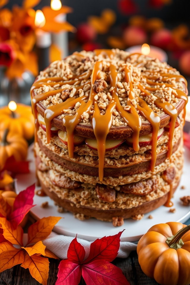 autumn caramel apple cake