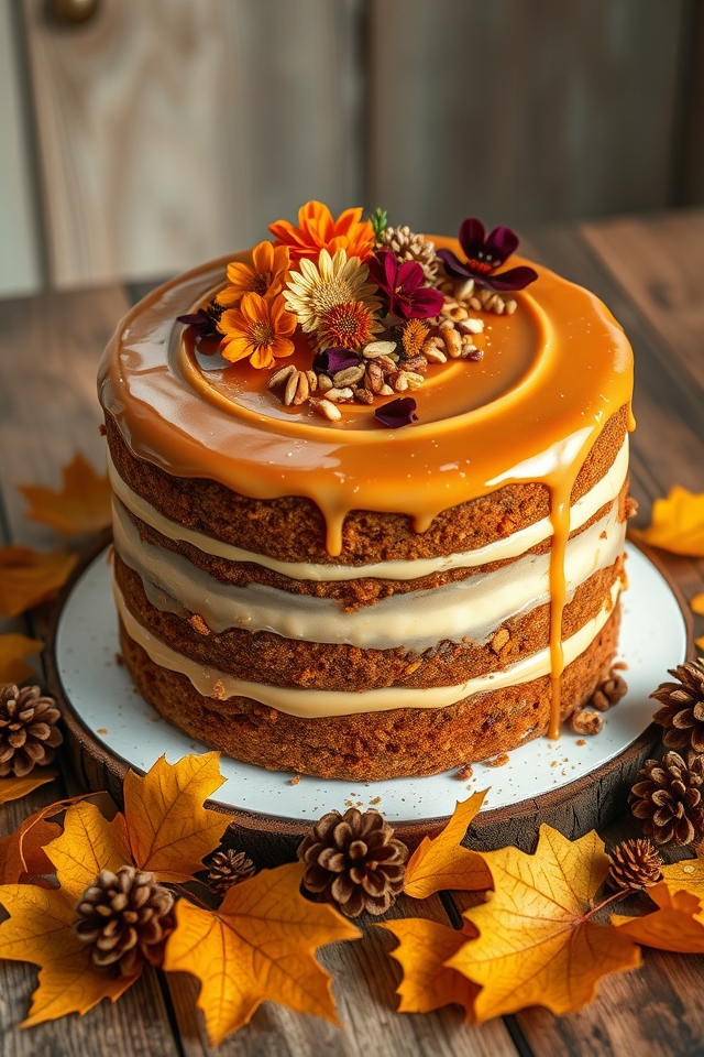 autumn nutty spice cake