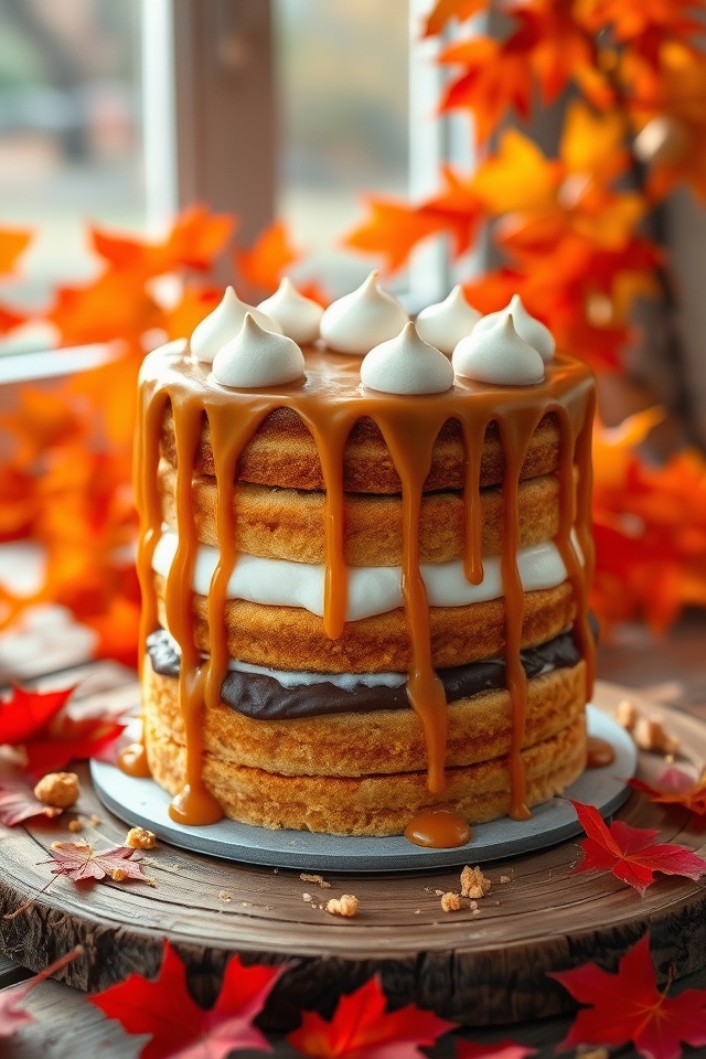 autumn s mores layer cake