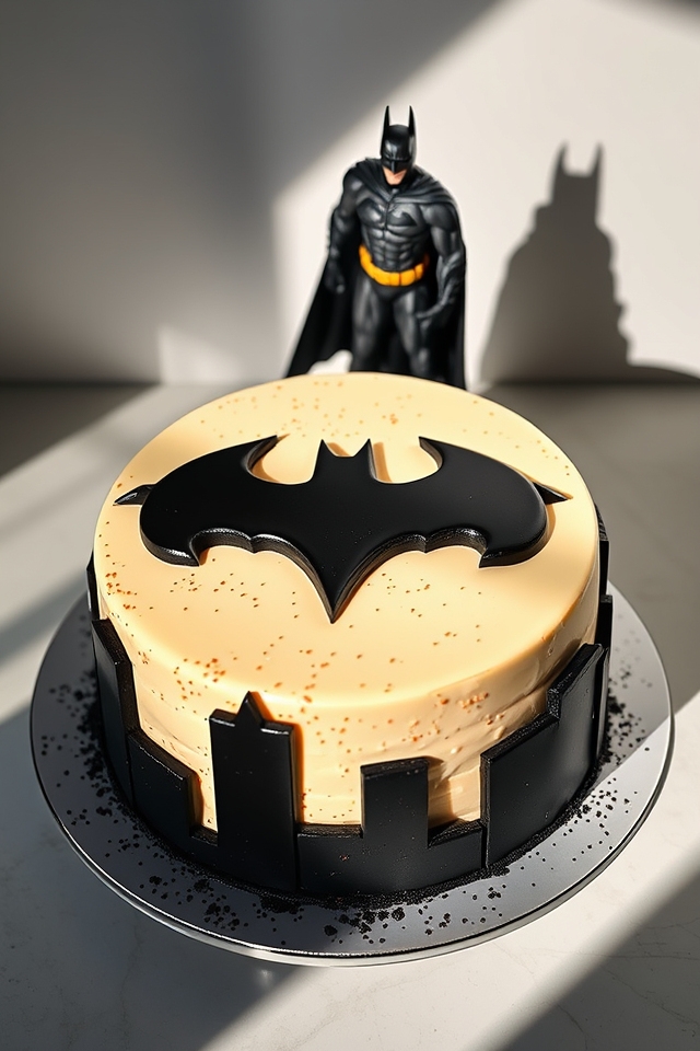batman themed chocolate cheesecake delight