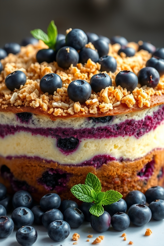 blueberry cake with streusel