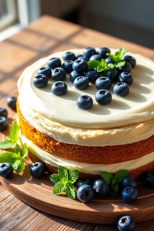 blueberry lemon ricotta cake
