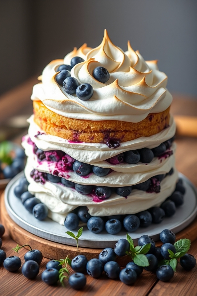 blueberry meringue dessert delight