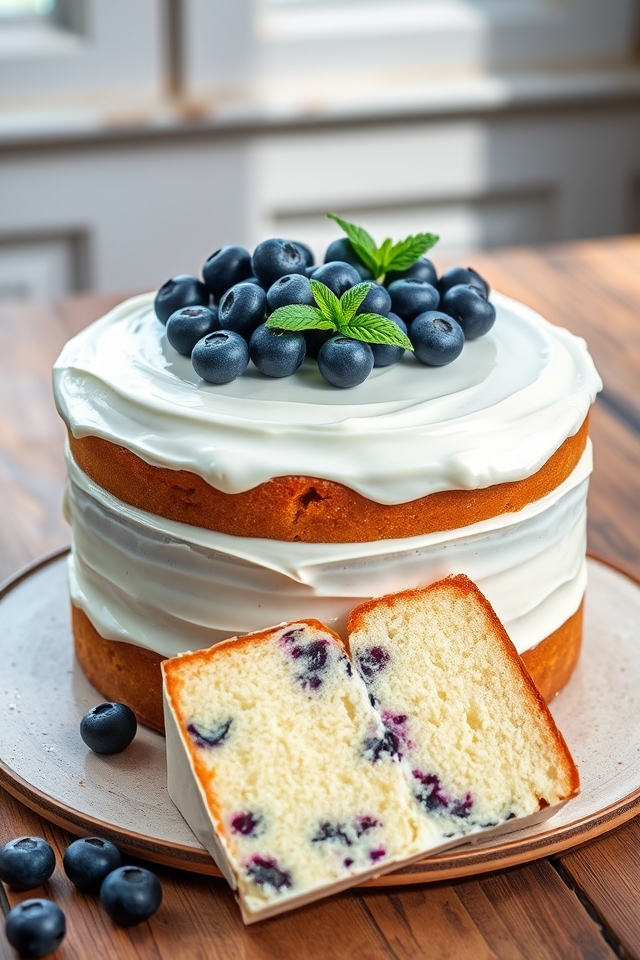 blueberry vanilla cake delight