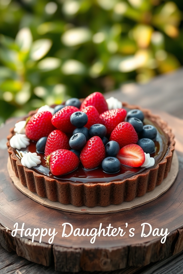 chocolate ganache berry tart