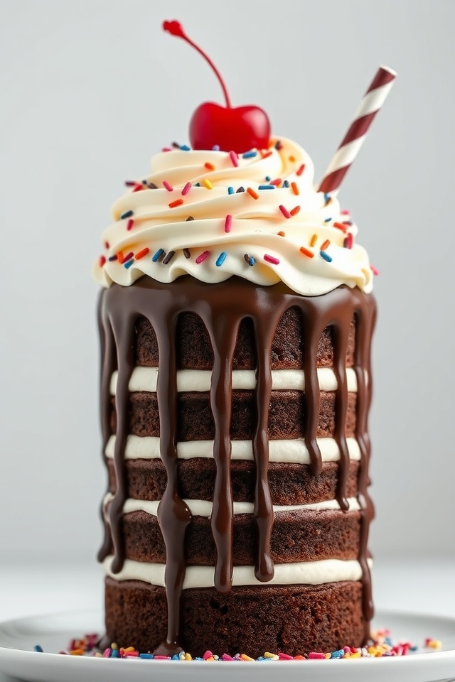 chocolate milkshake cake delight