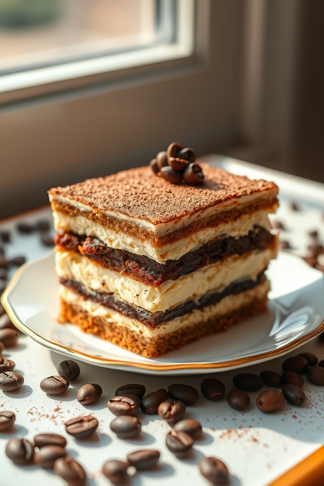 coffee infused tiramisu cake