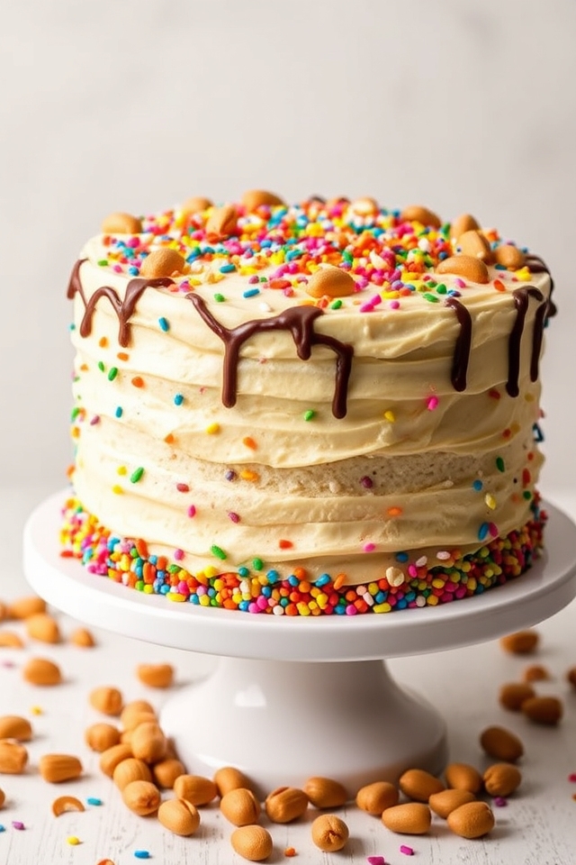 colorful peanut butter cake