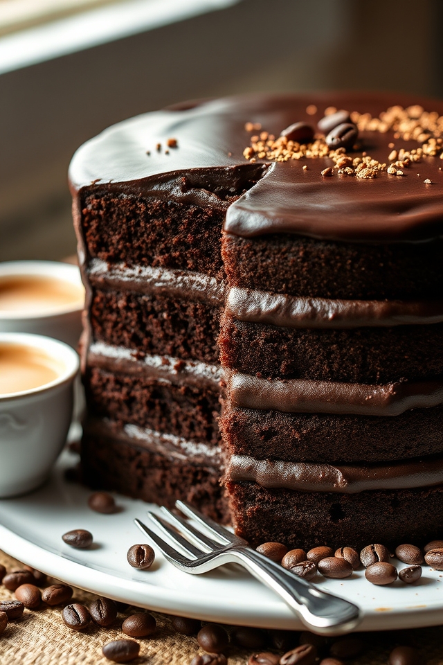 decadent chocolate espresso cake