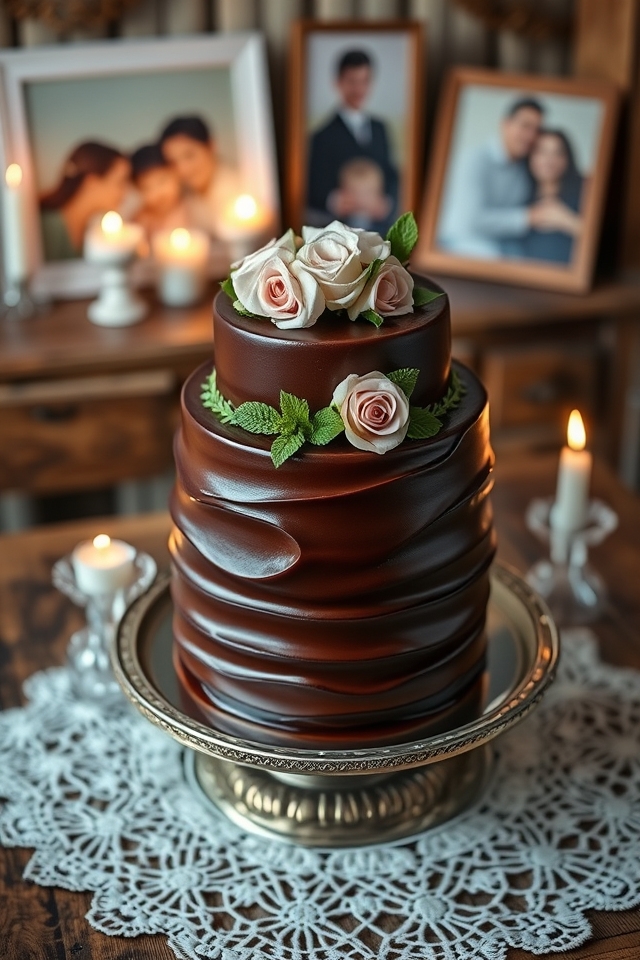elegant chocolate celebration cake