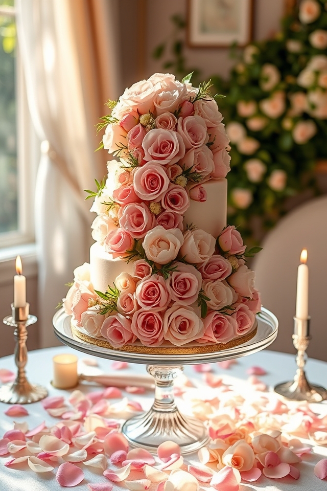 elegant floral design cake