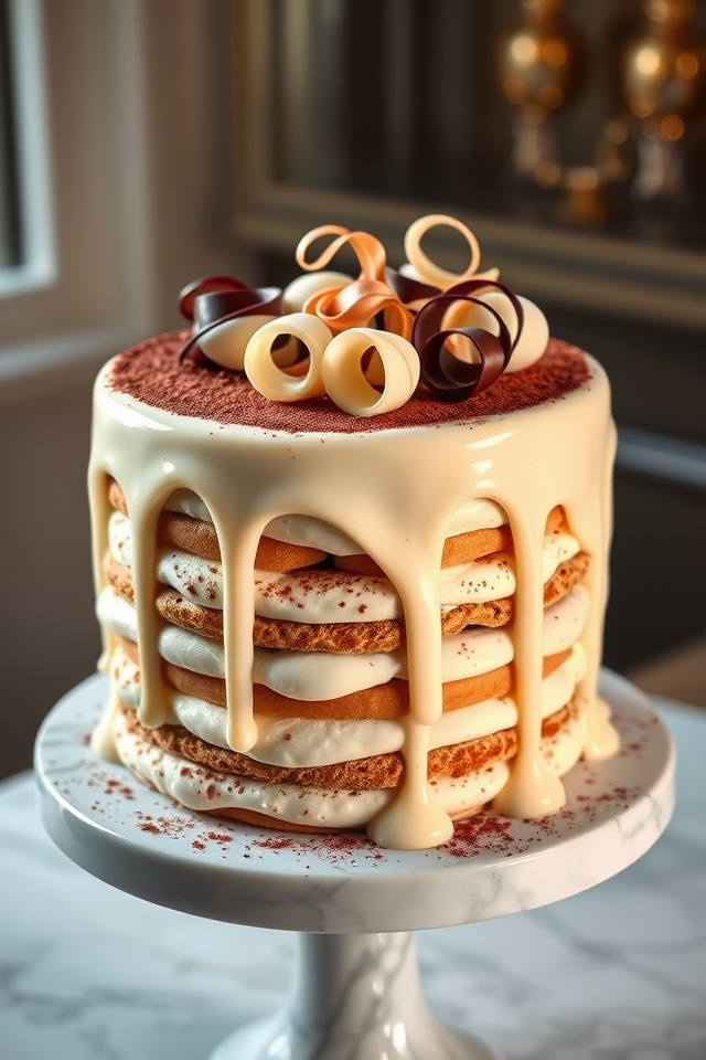 elegant white chocolate dessert