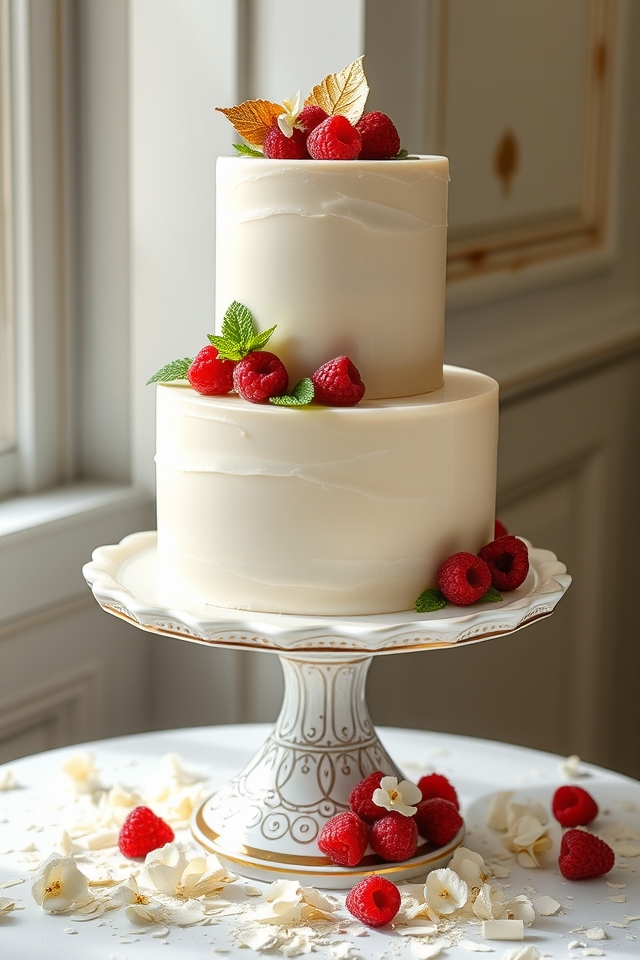 elegant white chocolate dessert