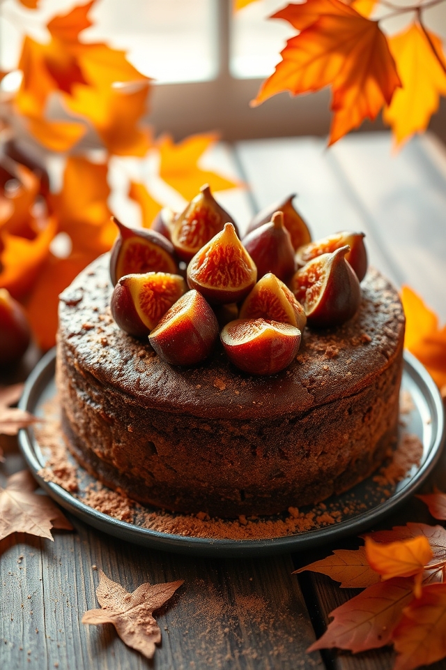 fall inspired rum fig cake
