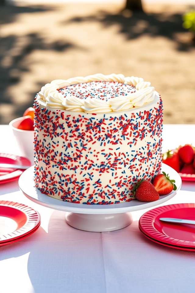 festive funfetti cake celebration