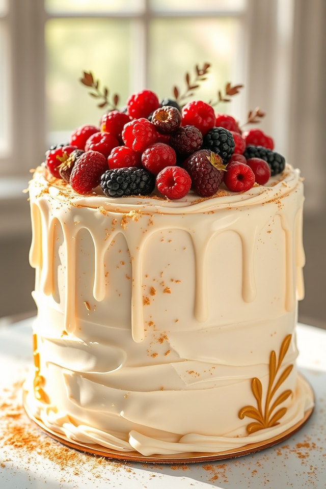 festive spiced white chocolate cake