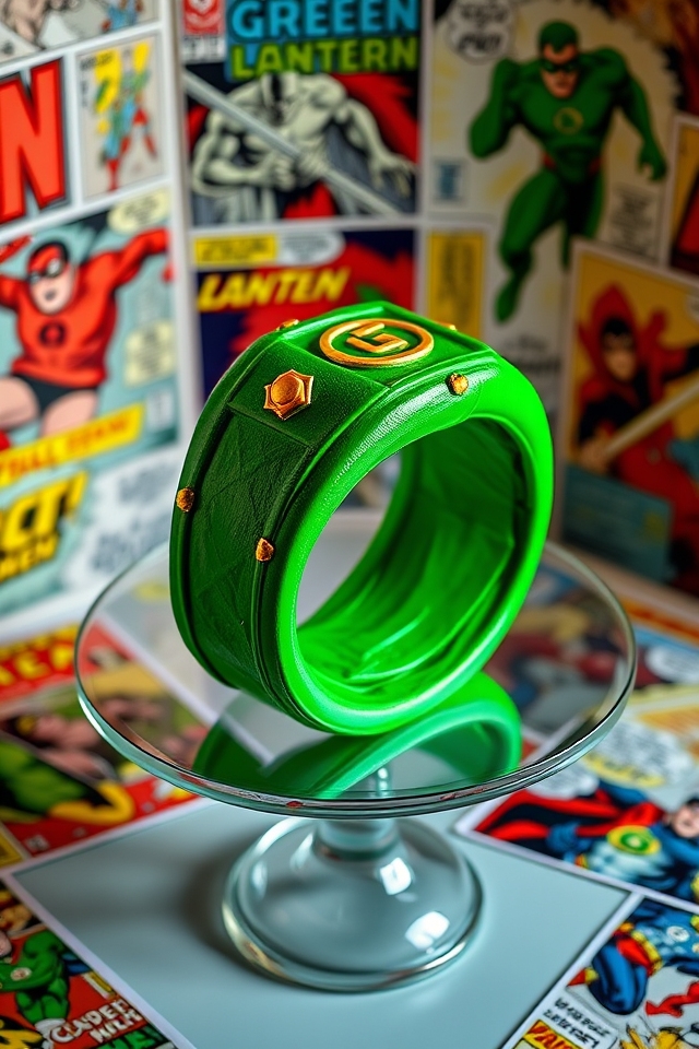 green lantern themed cake
