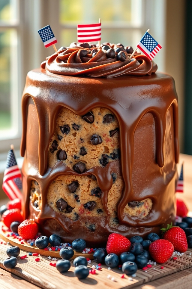 indulgent cookie dough cake