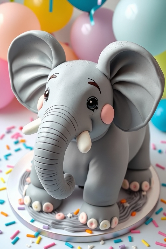 interactive cupcake elephant cake