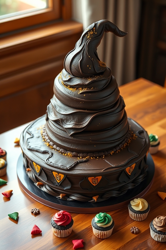 magical sorting hat cake