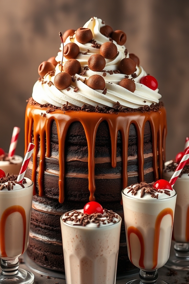 malted chocolate cake indulgence