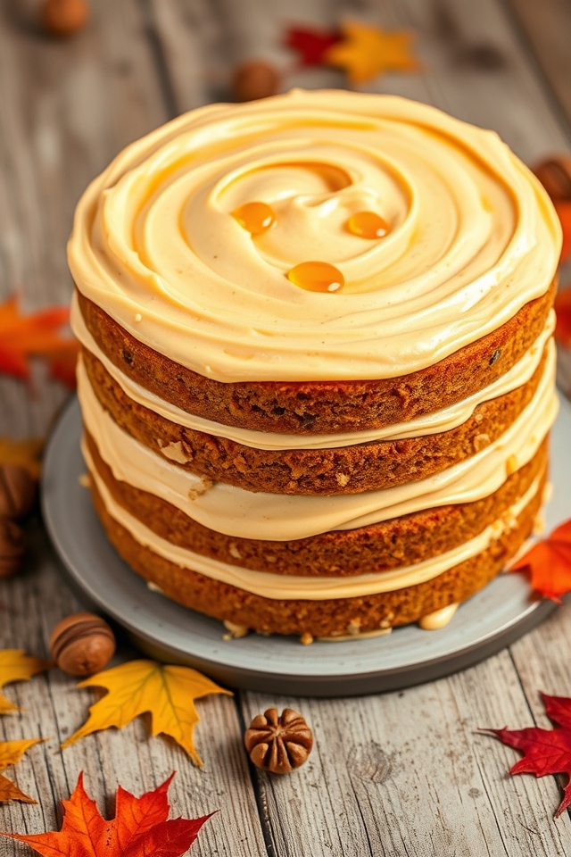 maple infused walnut cake