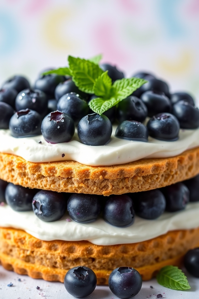 no bake blueberry icebox cake