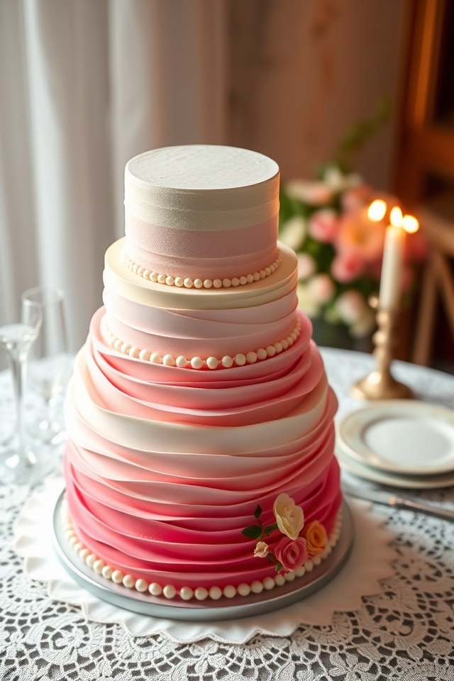 nostalgic vintage ombre cake