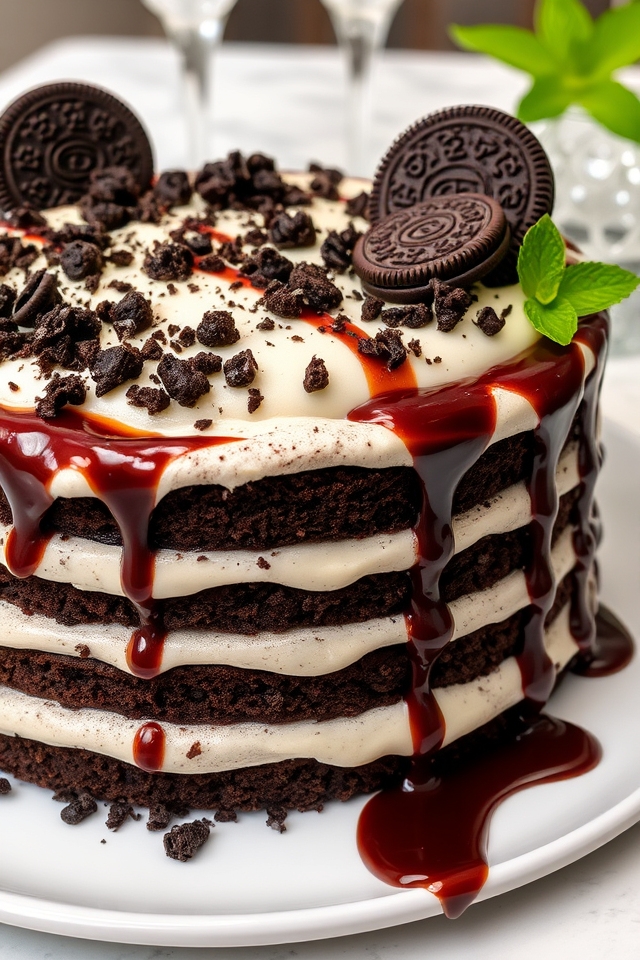 oreo infused chocolate cake