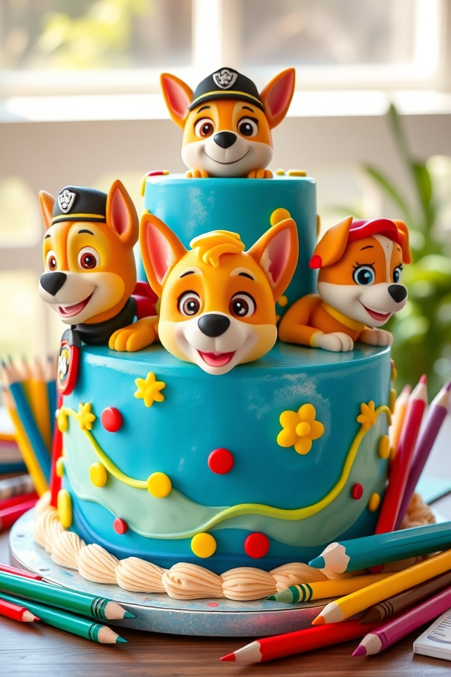 paw patrol themed cake