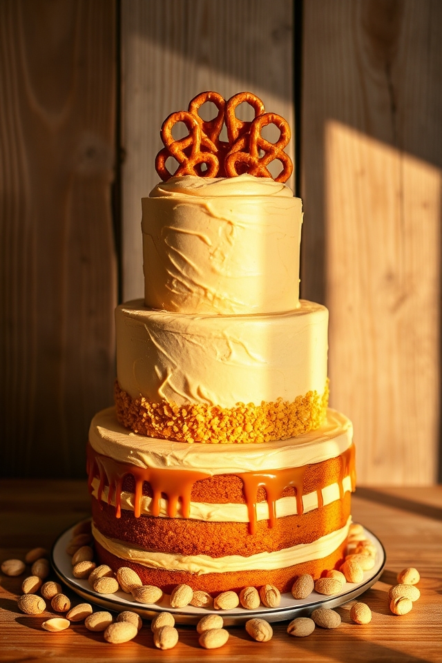 peanut butter pretzel cake