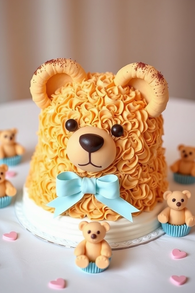 personalized teddy bear cake